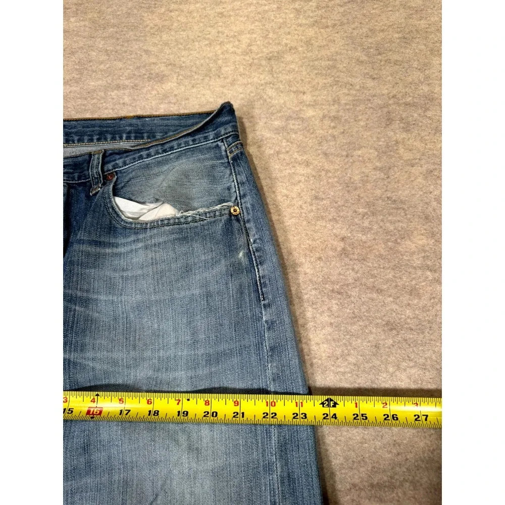 Vintage Levis 501 Original Jeans Men 38x32 Blue Distressed Denim Cotton Straight